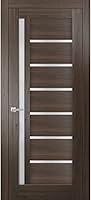 Vista 1 de SARTODOORS Quadro 4088 - Puerta interior de 36 x 96 pulgadas, losa de puerta abatible individual con vidrio esmerilado, MDF sólido de ceniza