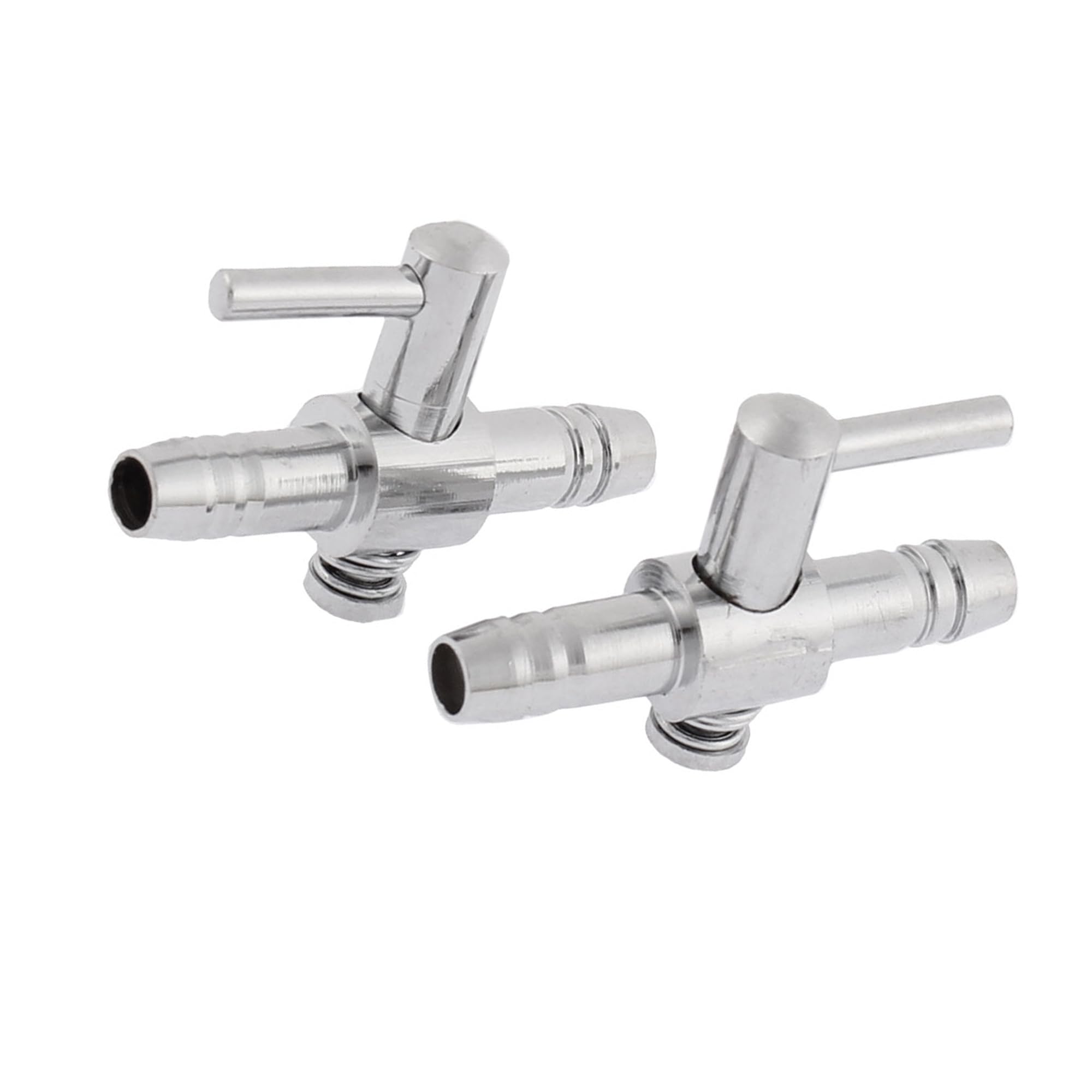 CAPASTEC Air Pump Control Valve, Single Way Air Valve Distributor for Aquarium Pump 1.2x 0.8x 0.3 Inch (Silver Tone 2pcs)