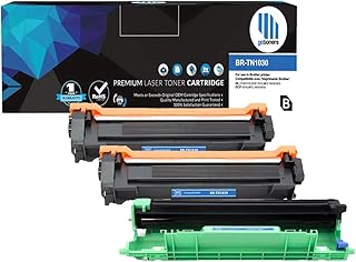 Gotoners 2PK TN1030 Toner + DR1030 Drum (2 Toner +1 Drum) High Yield for Brother DCP-1612W HL-1112 HL-1210W HL-1110 HL-1111 HL-1112E HL-1212W MFC-1810 MFC-1815R MFC-1910W DCP-1510 DCP-1512 DCP-1610W