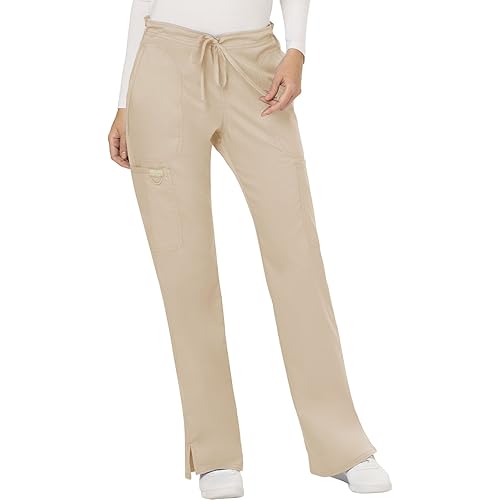 Workwear Revolution Women Scrubs Pant Mid Rise Moderate Flare Drawstring WW120