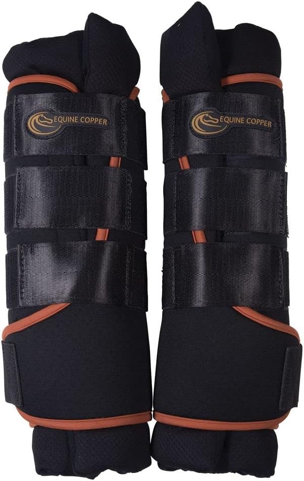 Schneiders Equine Copper Quick Wraps | Aids in Recovery of Muscular Injuries | Woven Copper Threads for Extended Therapy | Ideal for Stable and Trailering | Breathable Neoprene Outer