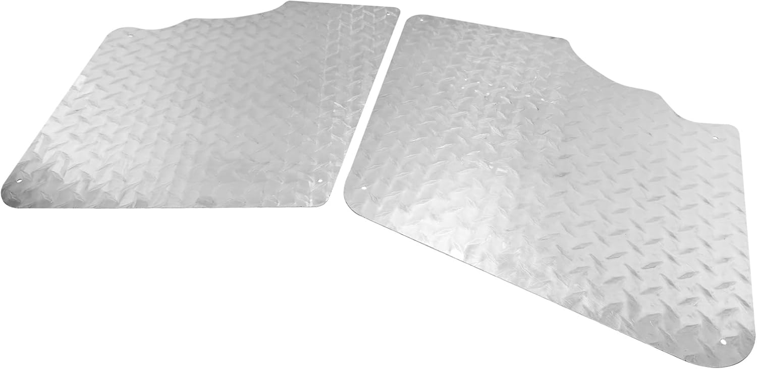 UTV Diamond Plate Floor Heavy Duty Aluminum Floor Boards Replacement for Polaris Ranger XP 800 Crew 2010 2011 2012 2013 2014 Silver
