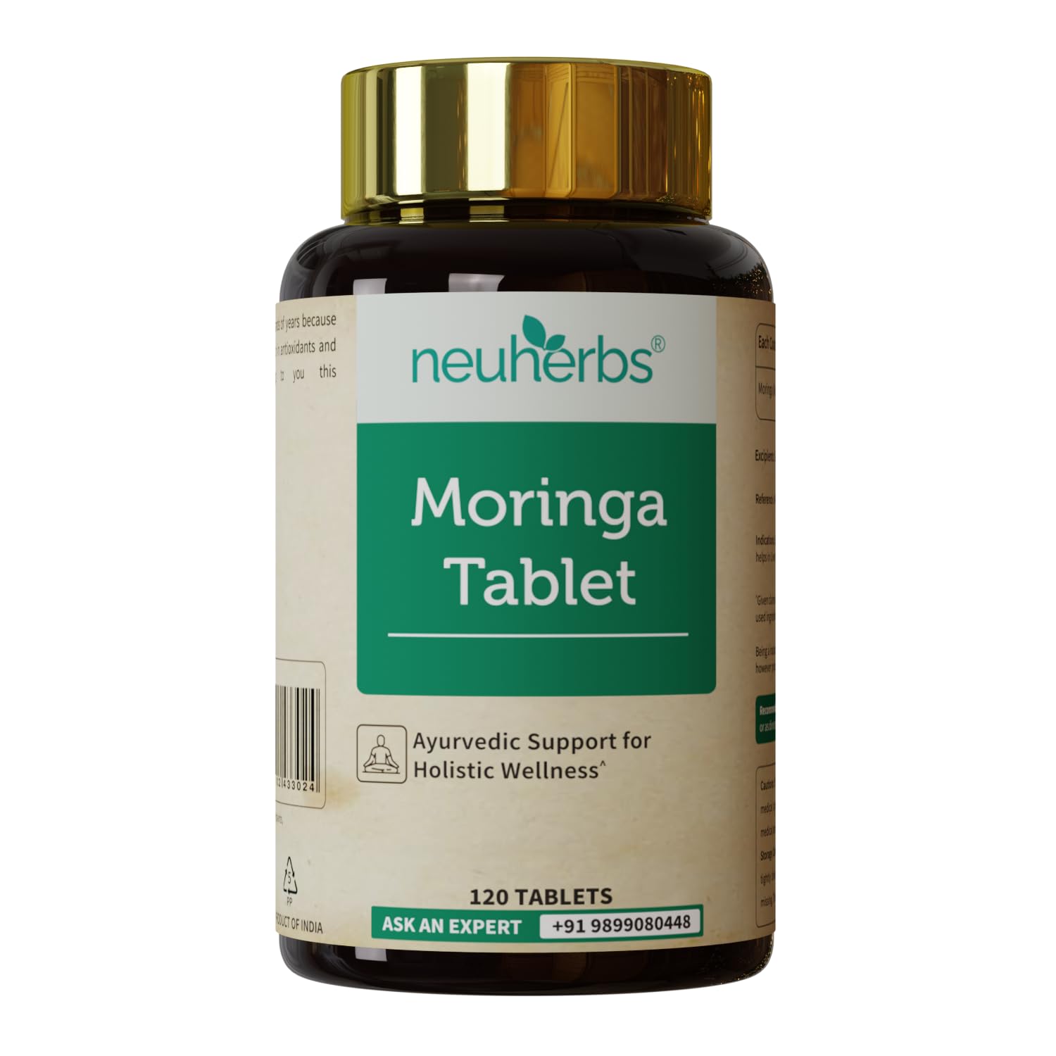 Sponsored Ad - Neuherbs Moringa Tablets 1000mg | Drumstick Leaves Powder Tablets For Energy, Immunity, Digestion & Heart Health With No Artificial Preservatives | 120 Tablets