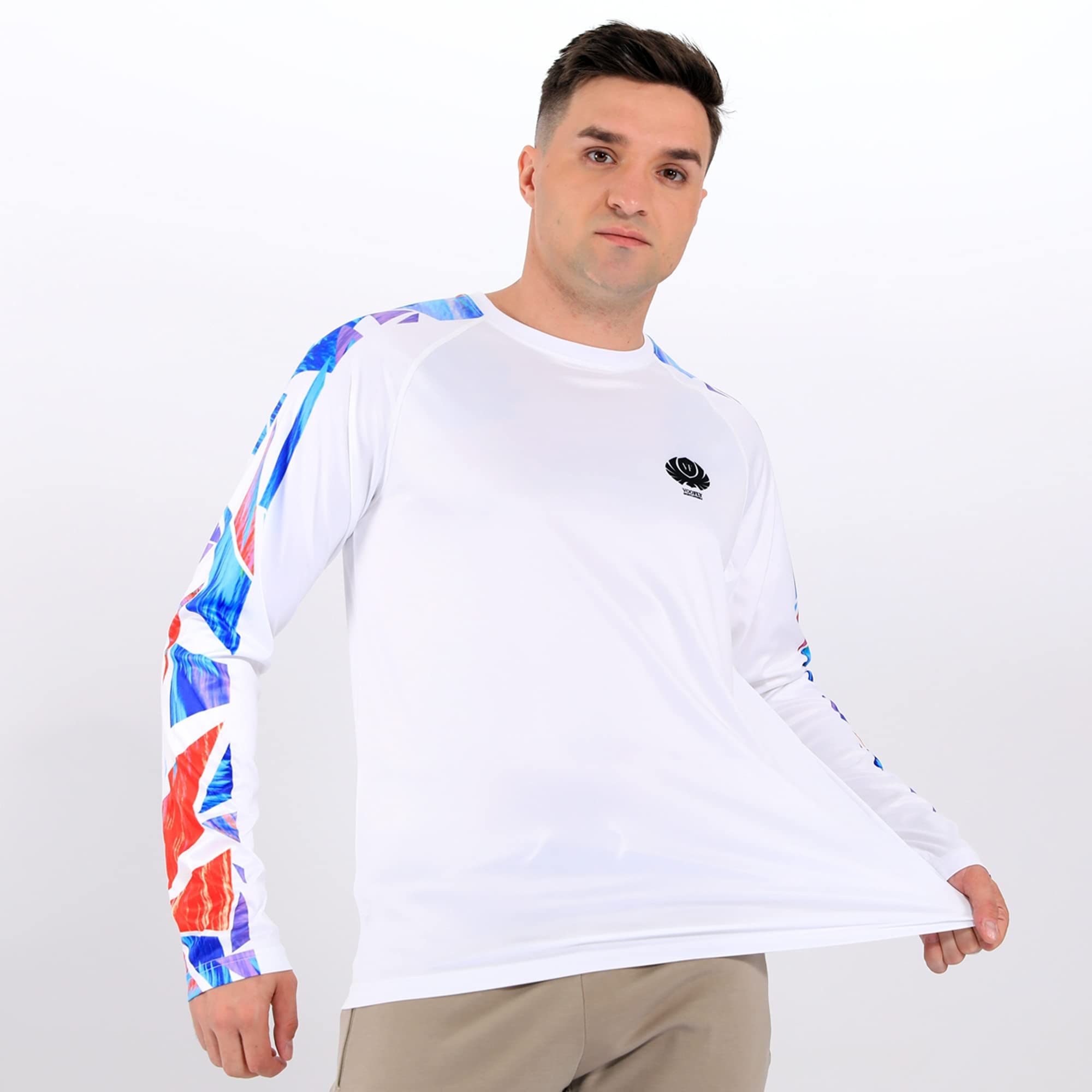 Uplf 50+ UV Camicia Manica Lunga Protezione Solare Leggera Pesca Escursionismo Allenamento t-Shirt