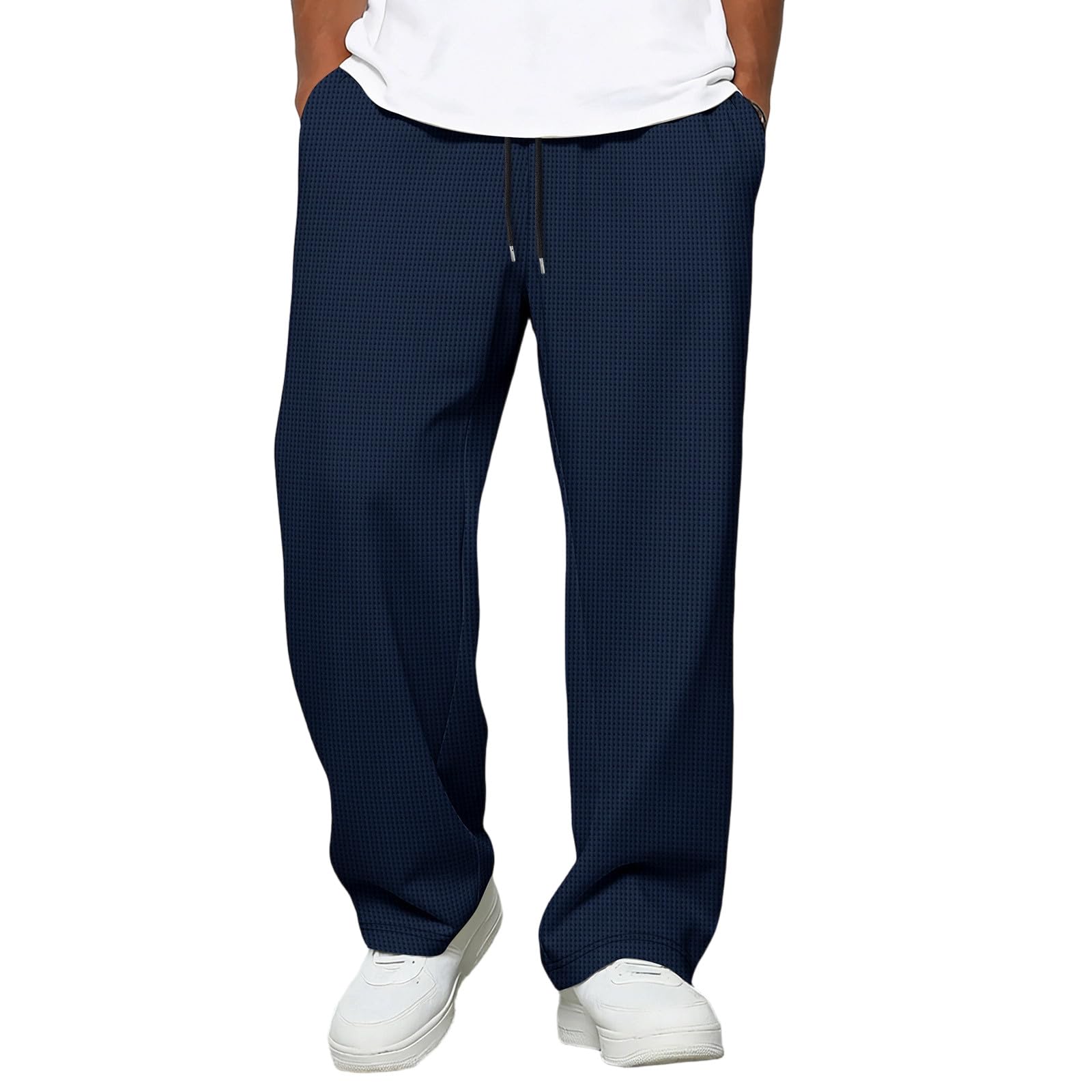 Jogger cargo homme uni décontracté avec cordon et taille élastique - 8