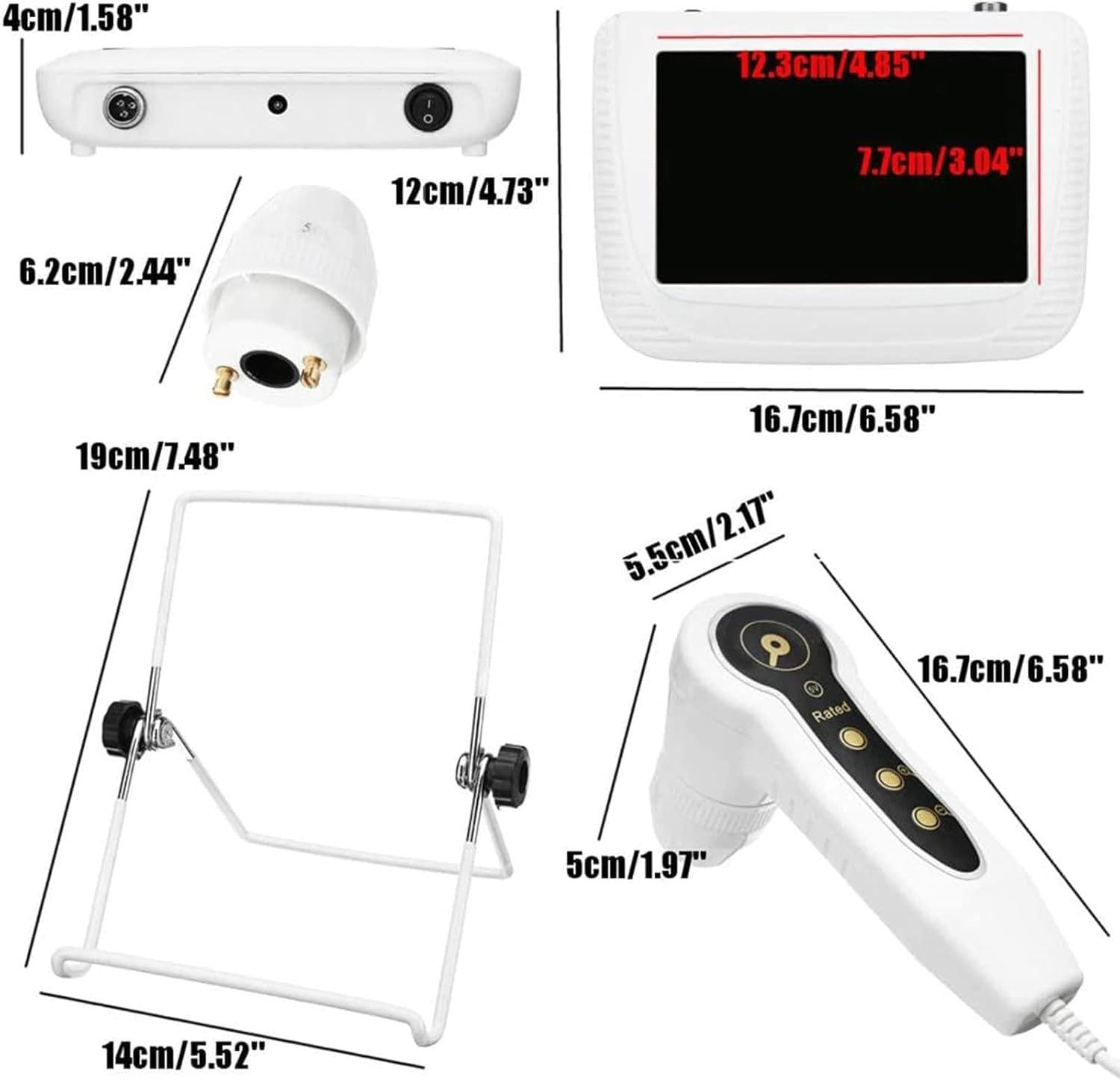 Analizzatore di Capelli della Pelle, Schermo LCD da 5 Pollici, analizzatore di Capelli per diagnosi della Pelle Digitale, Scanner di analisi, Macchina per l'analisi dei Capelli Ricaricabile