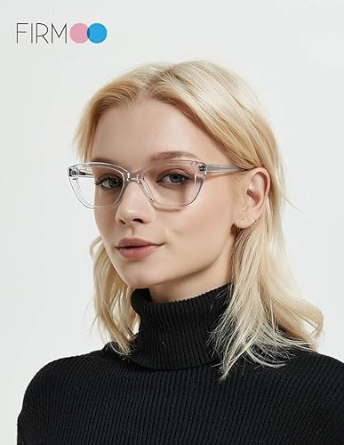 Miniatura 8 de Firmoo - Anteojos de lectura para computadora con bloqueo de luz azul, diseño vintage, marco para mujeres Cateye TR90 con aumento