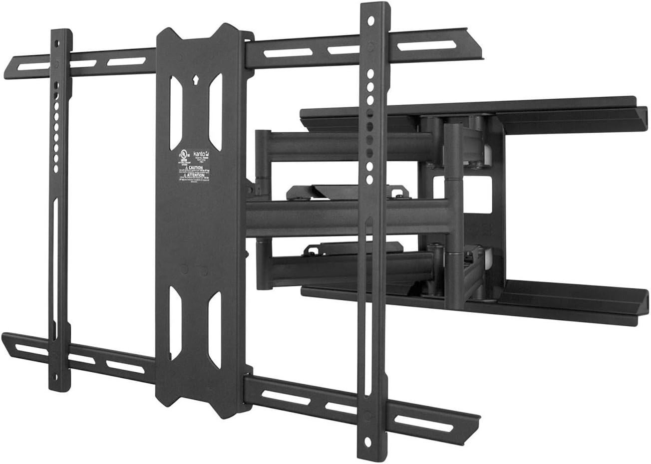 Kanto PDX650 Full Motion Mount for 37-inch to 75-inch TVs, Black