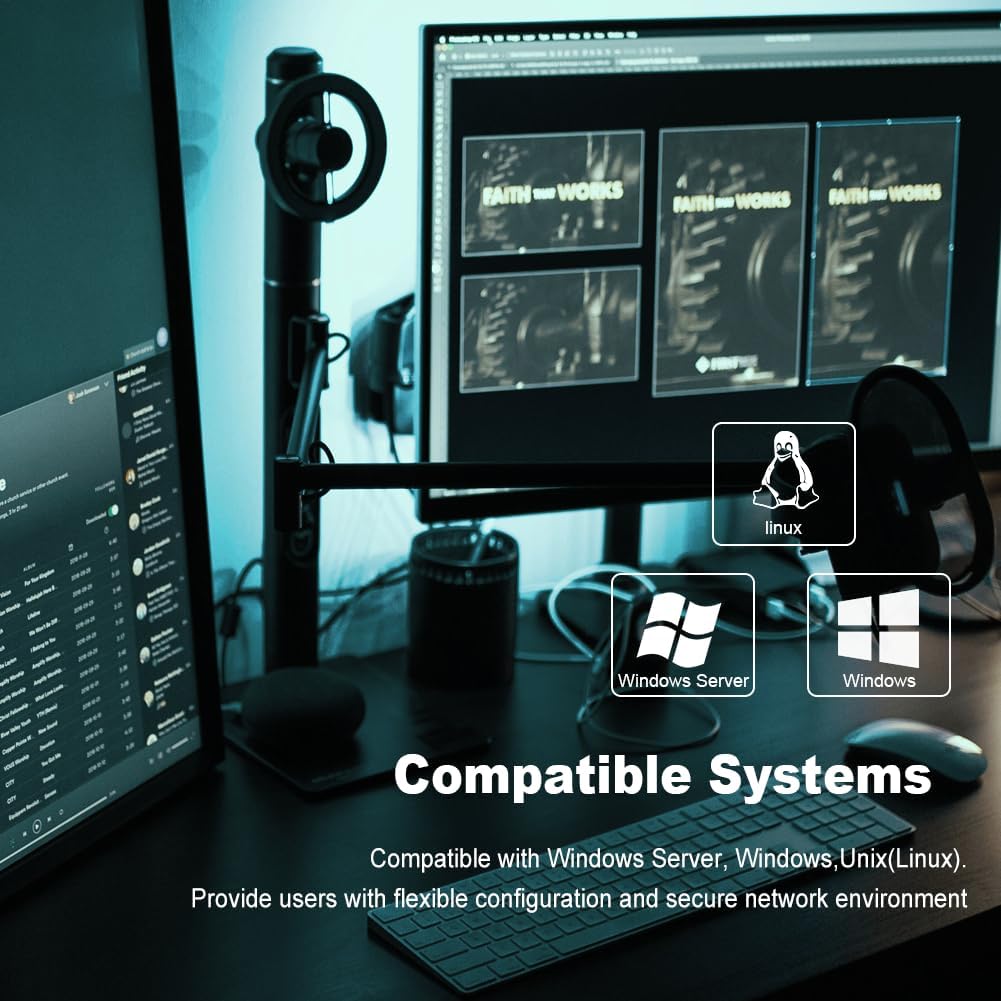 USB3.0 to 2.5G RJ45 Ethernet Adapter, Type-C to 2.5Gbps LAN Network Card, 10/100/1000M/2.5Gbps Ethernet NIC Network Adaptor for Windows Server/Windows/Linux