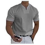 Golf Shirts for Men, Men Gentlemans Business Short Sleeve Fitness T Shirt Loose Casual Long Sleeve Top