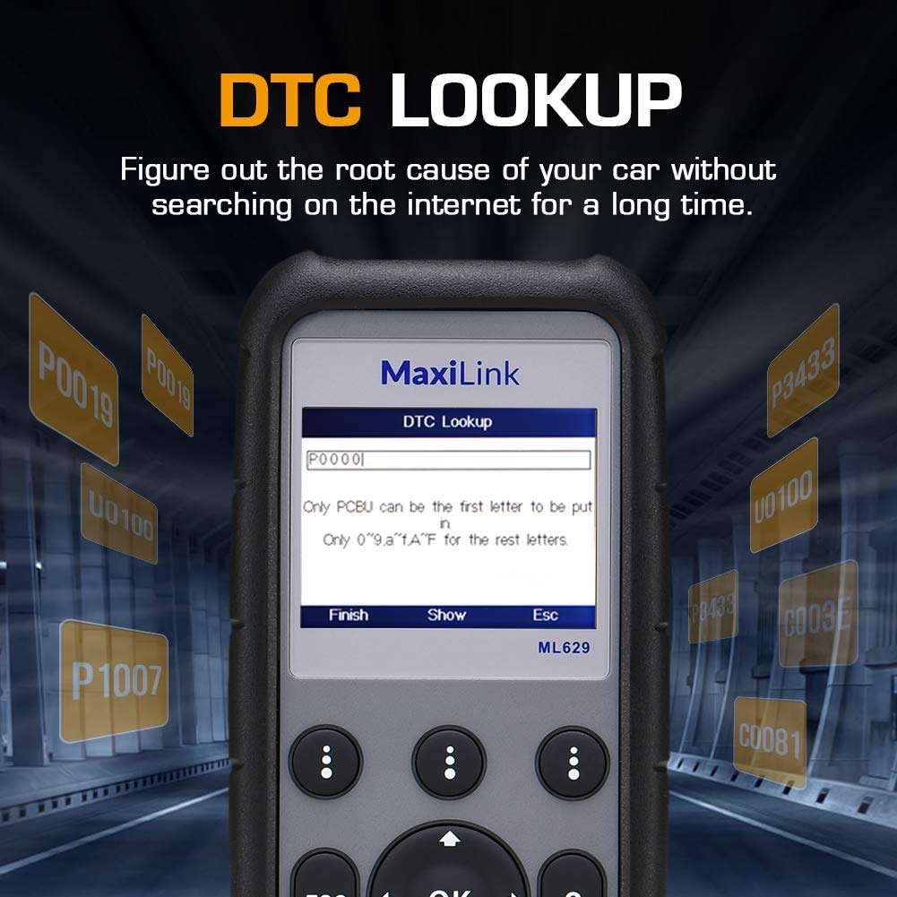 Autel Maxilink ML629 OBD2 Scanner Diagnostica Auto OBDII Trasmissione del Motore SRS ABS Ricerca DTC Prova Pronta