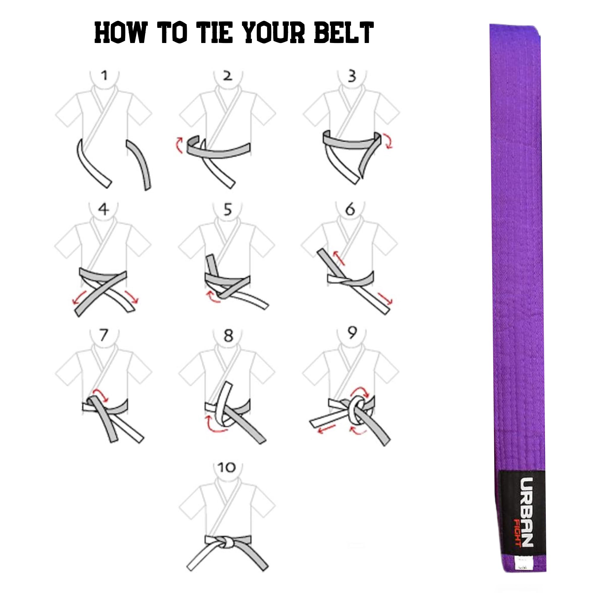 Urban Fight Martial Arts Belt - Cinturón Unisex Adulto