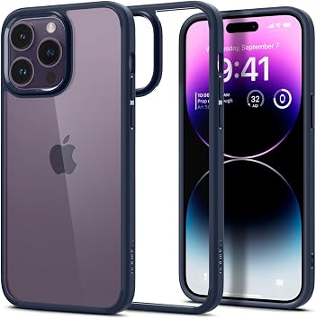 Spigen iPhone 14 Pro Case, Shock Absorption, Impact Resistant, Strap Hole, US Military MIL Standard Acquired, No Yellowing, TPU Bumper Case, Dual Layer Structure, Scratch Resistant, Wireless Charging