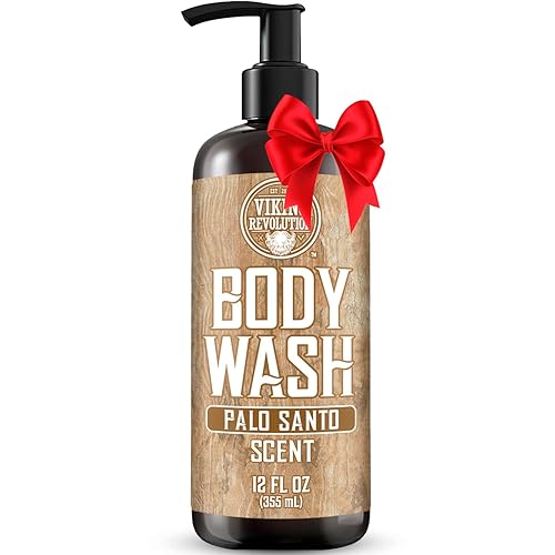 Viking Revolution Palo Santo Gel de Ducha Corporal para Hombres - Gel de Ducha Corporal Hidratante para Hombres con Vitamina E y Aloe Vera - Gel de
