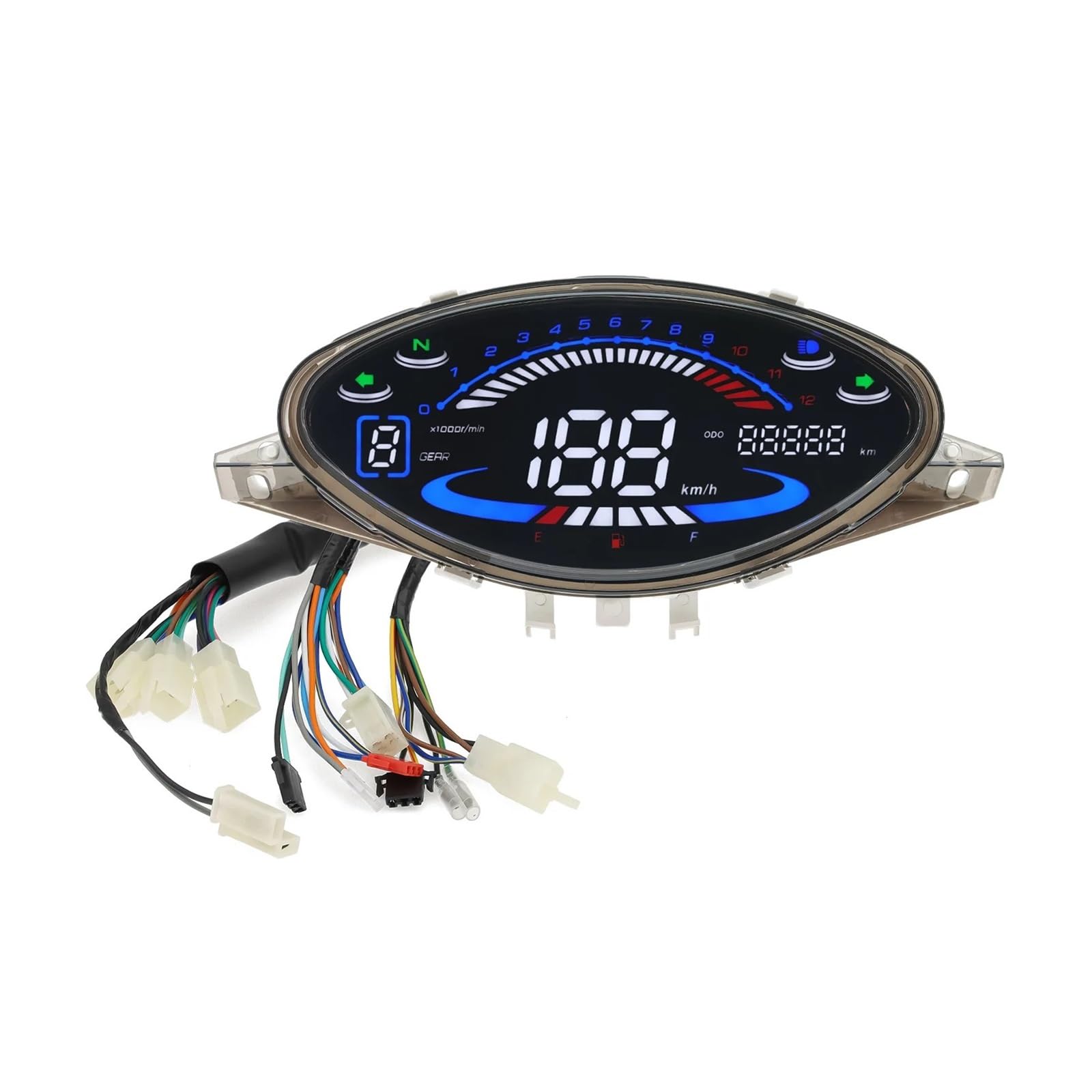 Tachimetro Tachimetro Digitale Per Moto RPM Cruscotto Brasile Tablero Velocimetro Contachilometri Indicatore Di Velocità Per Biz100 Per Biz125 Per C100