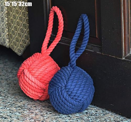 Vista 5 de Tope de puerta náutico Sailor Rope Knot Door Stopper, Ventana Cuña Producto Decorativo Cuña Puerta Cuña Marina Mediterránea Regalo Tope de puerta