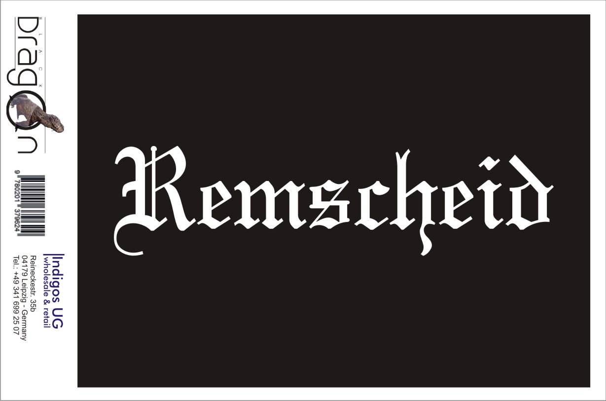 INDIGOS UG Adesivo per auto – JDM – Die Cut – Auto – 200 x 50 mm – City Remscheid – Rosa – lunotto posteriore – Adesivi – Tuning