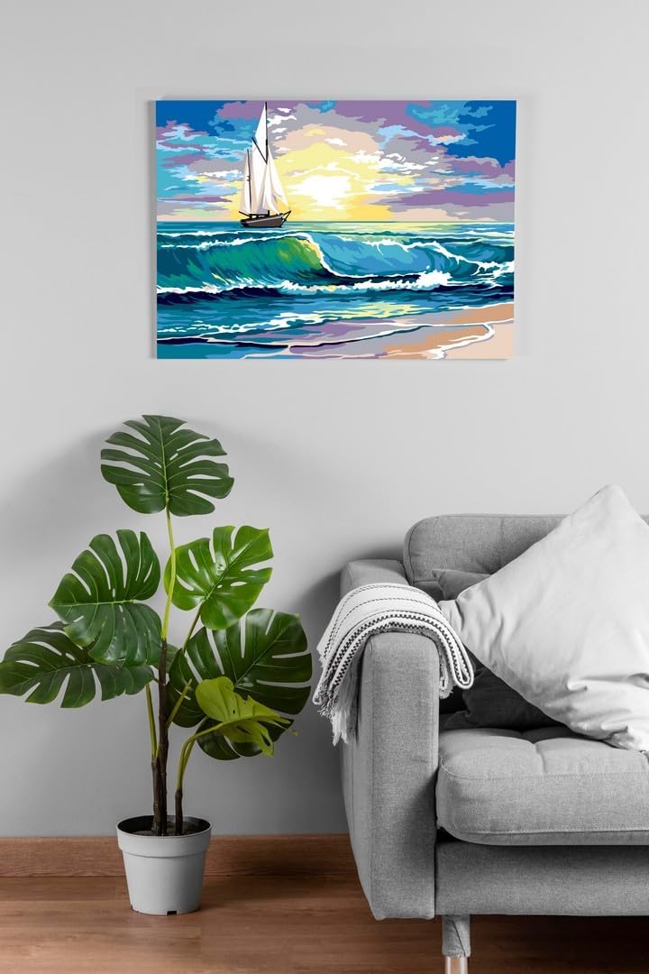 Wizardi Needlepoint Canvas for halfstitch Without Yarn Beyond The Wave SE929.730 Seg De Paris