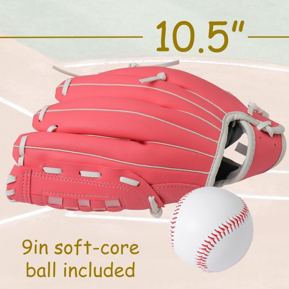 Urby Left Handed Baseball Glove, Left Handed T Ball Glove for Lefty, Left Hand Throw Only. T-Ball & Youth Baseball Gloves.