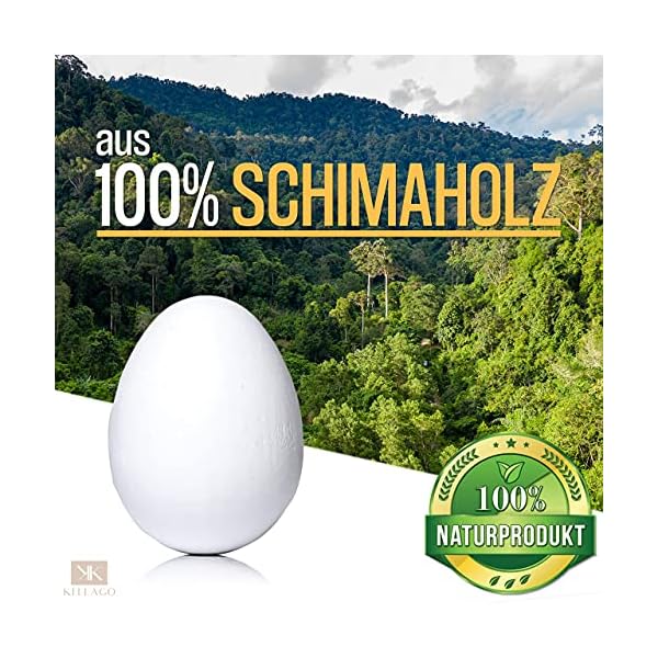 Kellago Holzeier Ostern Deko [ Ostereier BEMALEN ] 6X Holzeier für Osterdekoration - Ostern Basteln Kinder - Ostereier… – Bild 4