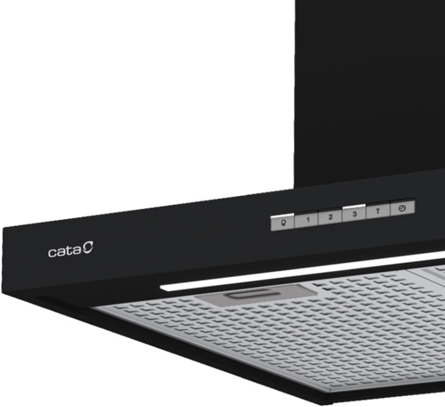 Одблиску view of the electronic control panel on the Cata Sygma 6010 BK extractor hood