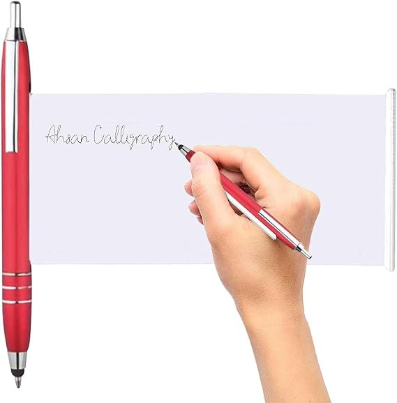 2Pcs Red Pen With Cheat Sheet, Retractable Paper Ball Point Pens For School Office Color Ballpoint Pens, Pens and Refills