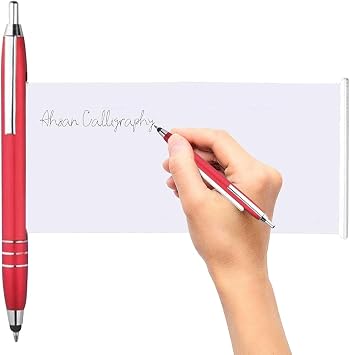 2Pcs Red Pen With Cheat Sheet, Retractable Paper Ball Point Pens For School Office Color Ballpoint Pens, Pens and Refills