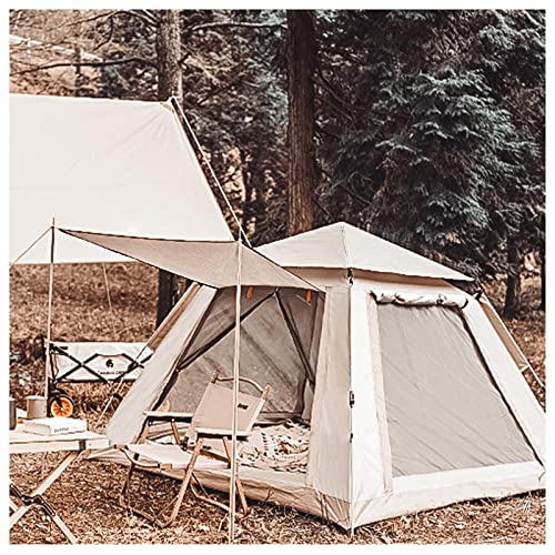 Quick Erect Tents 4 People Double Doors and Four Windows,Pop Open in Three Seconds Tent Practical Advanced Blackout Tent for Family,Outdoor,Hiking and Mountaineering