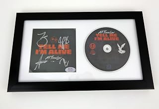 Tell Me I'm Alive CD Signed Autographed By The Band All Time Low Framed PSA/DNA COA A