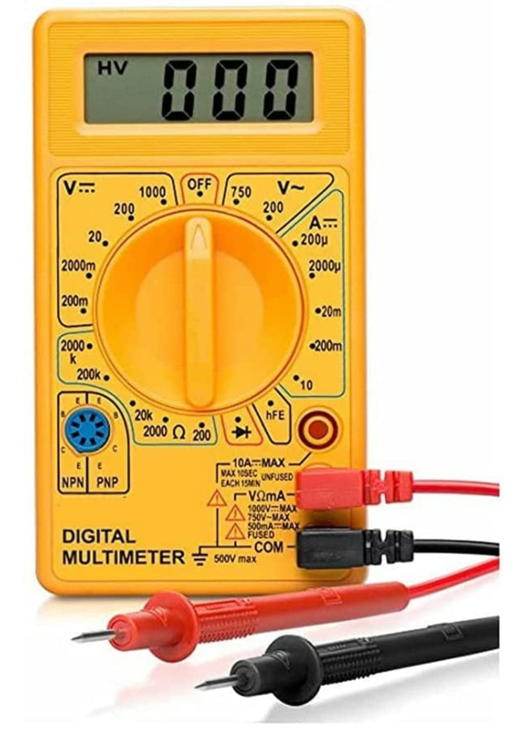 SP Electron MAS830L Digital Multimeter | AC/DC Voltage, DC Current & Resistance Meter with LCD Display | Portable Electrical Tester for Home, DIY Electronics 1