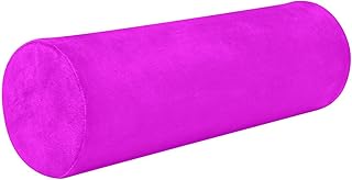 Fuchsia Rose Pink Neck Pillow Cervical Neck Roll Pillow with Removable Washable Cover Memory Foam Neck Pillows for Sleeping Support Travel Pillow for Bed Legs Knees Back 5.5 x 17 inches