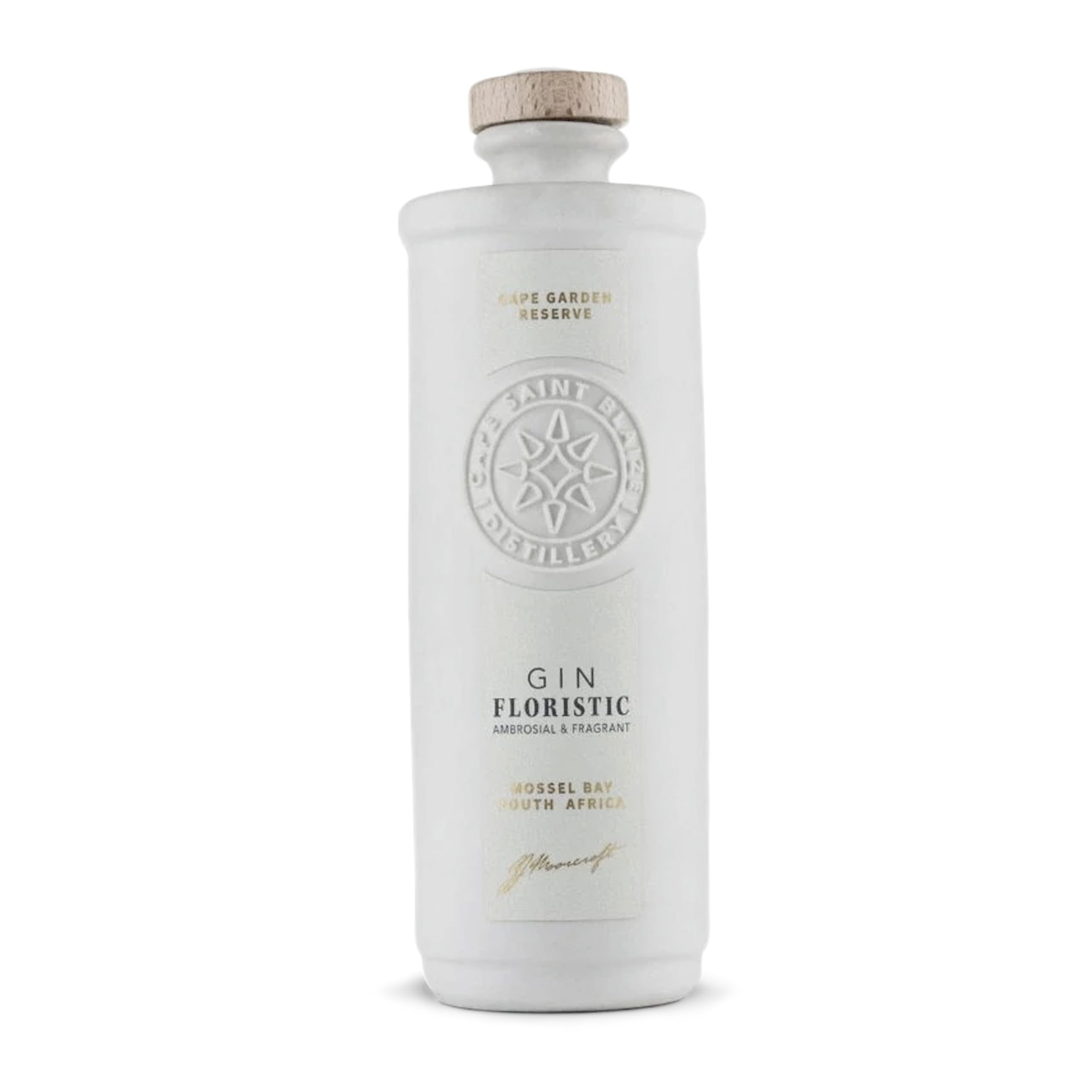 Cape Saint Blaize - Oceanic Gin | Rooibos, Schockolade, Orange | Vollmundig und aromatischer Gin aus Südarika | Einzigartige Porzellanflasche | 700 ml