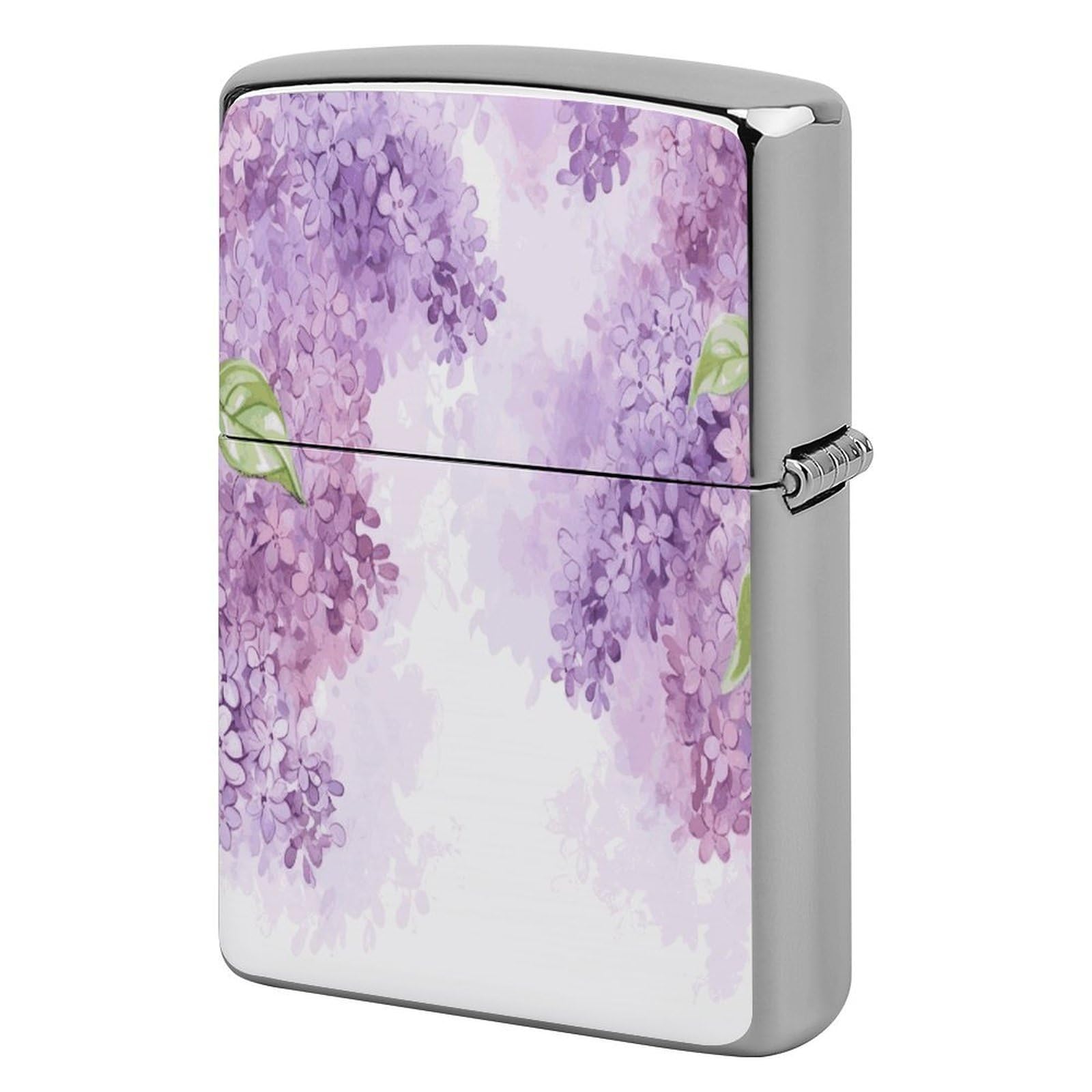 Fekiloot Style Framing Lilac Flowers In Blossom Lighter Case Cover Lighter Holder