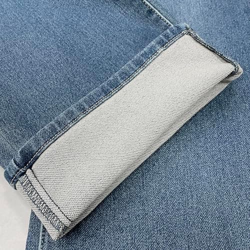ETHANOL Men's Straight Stretch Jersey Denim Jeans – Super Comfy Five-Pocket Jean In MEDIUMTINT, Size 30 - View #6