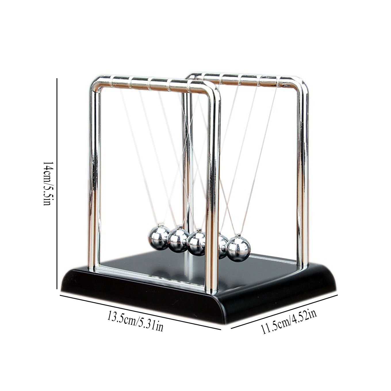 Newtons Cradle Balance Balls,5 Physical Swinging Magnetic Balls,Science Desk Gadgets Home Office Desk Toy Stress Relief Gift Decoration - Image 2