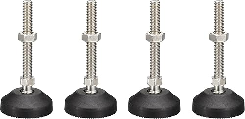 Miniatura 1 de uxcell Niveladores de muebles, 4 pies de nivelación universales de nailon M10x80x50mm, patas de mesa giratorias ajustables para muebles, máquinas de