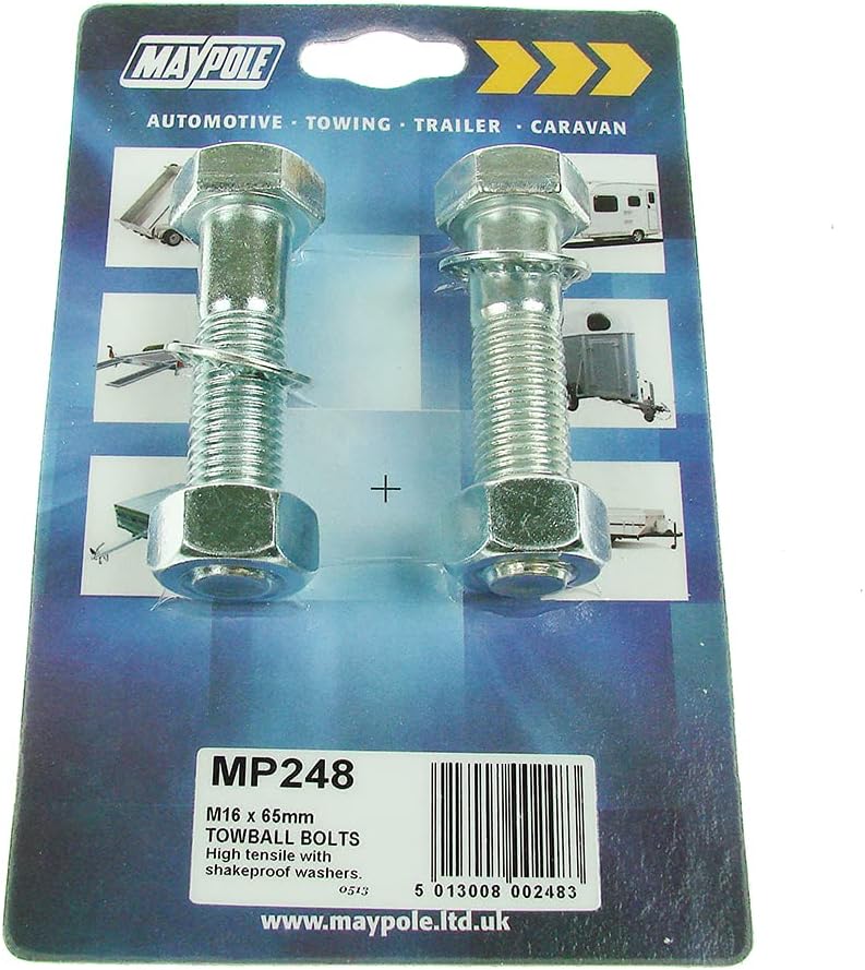 Maypole 248 Tow Ball Bolts M16 x 65 mm