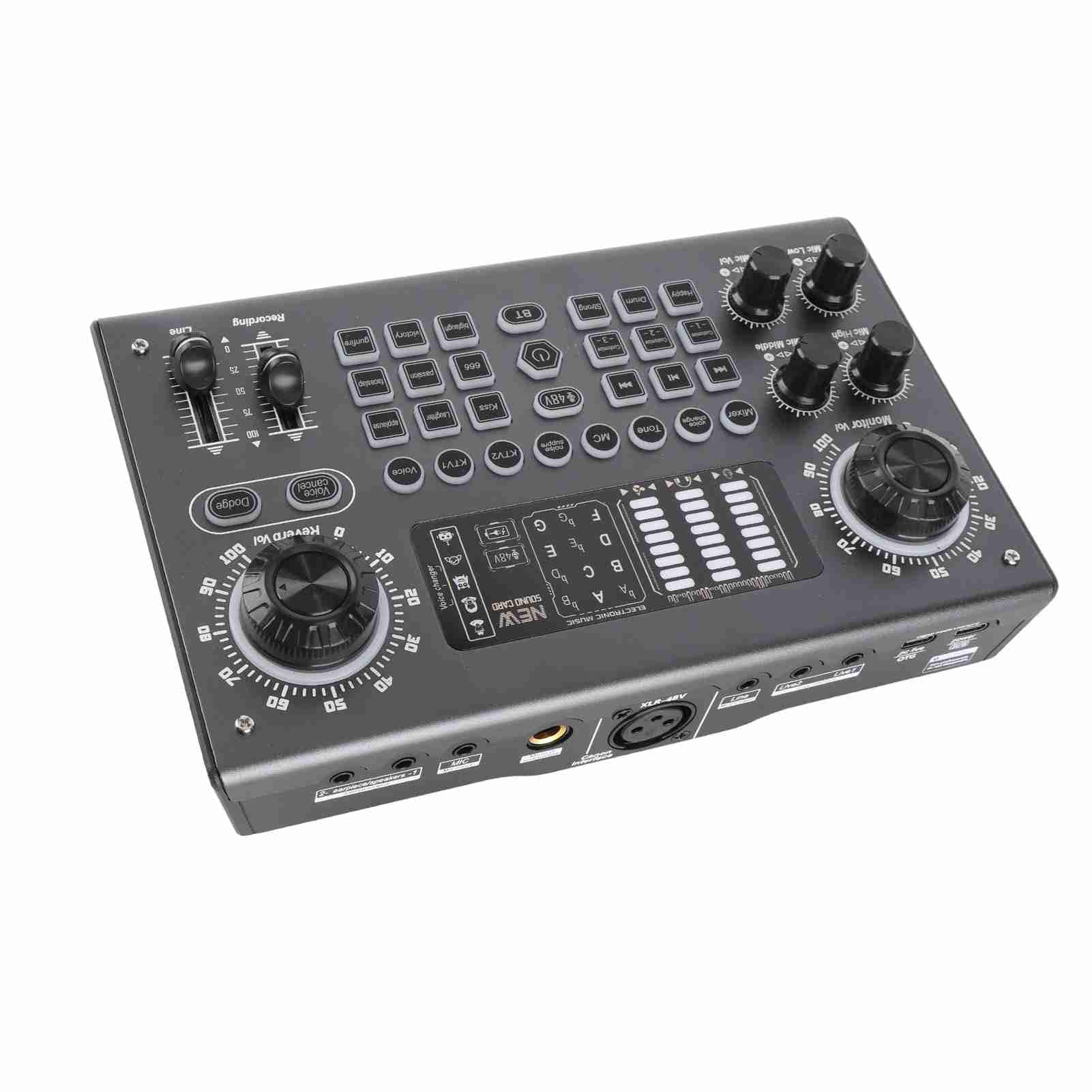 Profesjonalny mikser dźwiękowy USB Bluetooth Dźwięk Konsola miksująca w jednym rozwiązaniu do nagrywania studyjnego transmisji na żywo Karaoke Metal Compact Portable