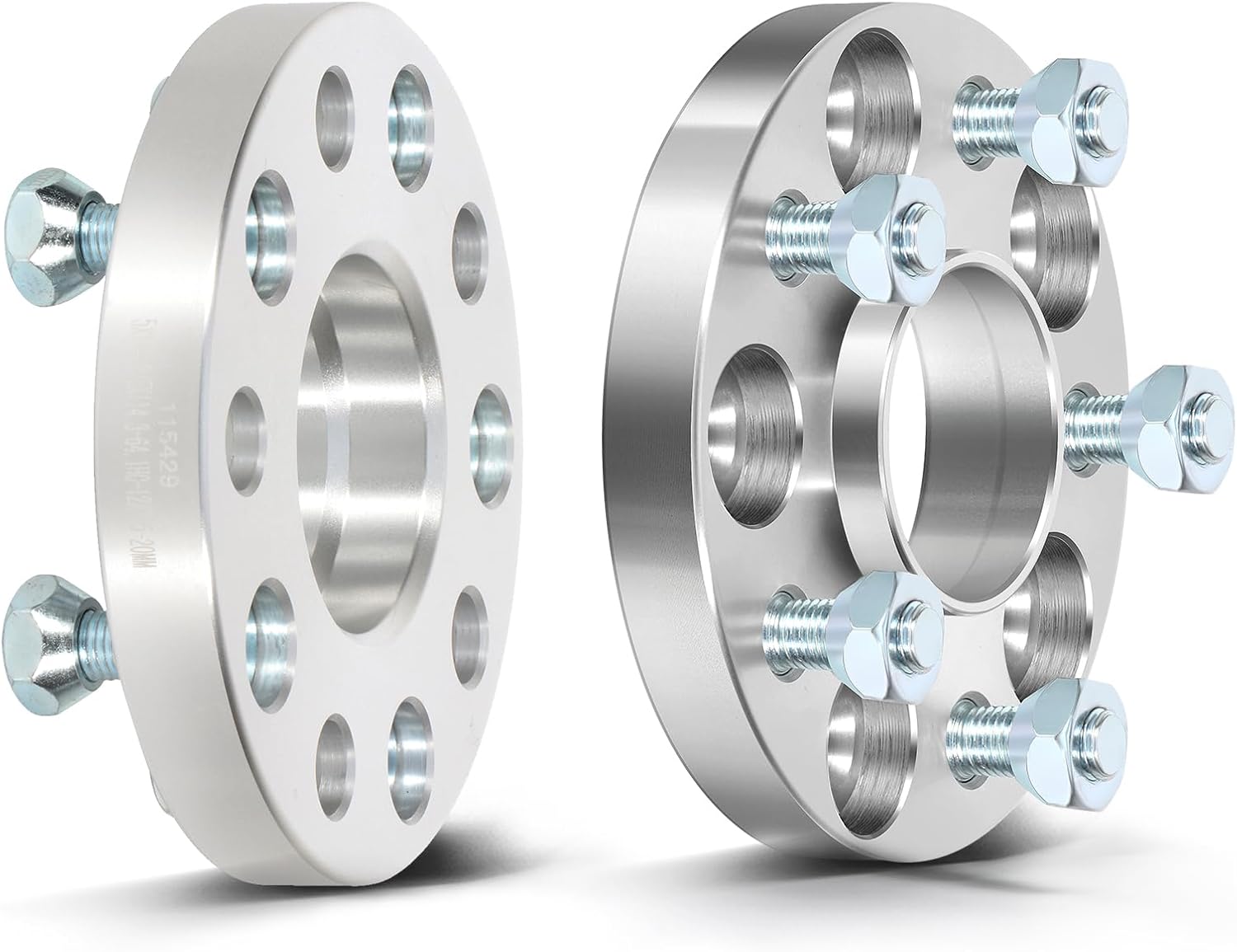 ECCPP 5 Lug 5x114.3mm Wheel Spacers Hubcentric 20mm 5x4.5 to 5x4.5 64.1mm CB fits for 2003-2020 for Honda Accord for Civic for CR-Z for 1995-2020 for Honda CR-V for RSX for ILX with 12x1.5 Studs-2PCS