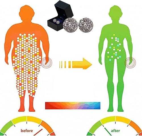 Miniatura 6 de Dorina - Aretes magnéticos para mujer con magneterapia de acupresión y desintoxicación, no perforados, magnetología Atheniz, linfvidad, germanio y