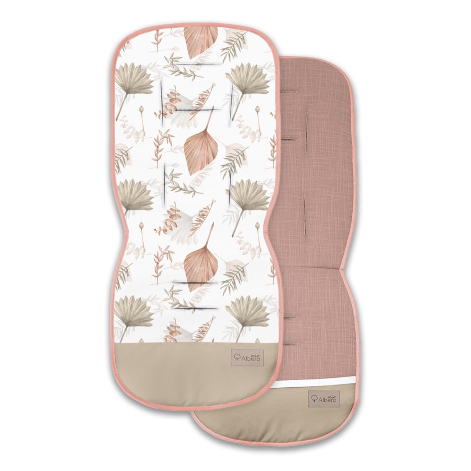 Alfombrilla de doble cara para cochecito de bebé, 85 x 36 cm, protección universal para cochecito de bebé, muselina, 100% algodón, accesorios para cochecito de bebé, boho rusty