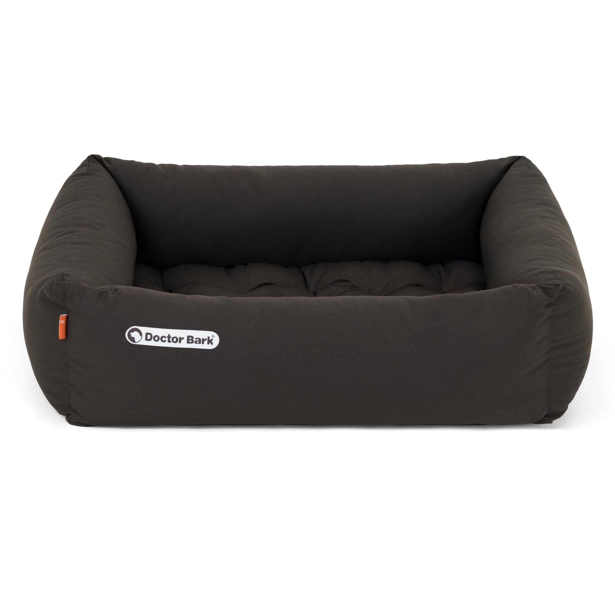 Doctor Bark Cama ortopédica, Cuna Perro, lavable hasta 95 °C, sin olor e higiénica, acogedora decoración para perros pequeños (S - 70 x 60 cm, marrón)