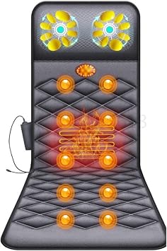 Massage Chair Back Whole Body Pulse Vibration Massage Mattress Multifunctional Electric Chair Acupressure Cervical Spine Mat