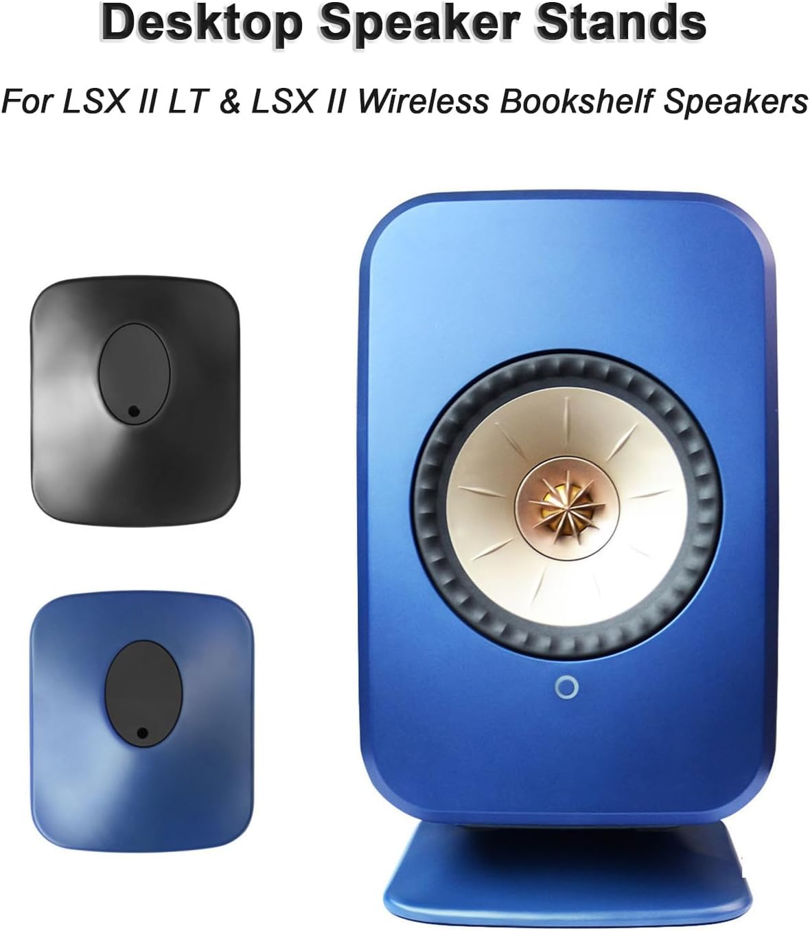 2PCS Desktop Speaker Stands for KEF LSX II LT/LSX II Wireless Bookshelf Speakers, Surround Sound Monitor Audio Speaker Desk Holder TV & Home Cinema Accessories (Black)
