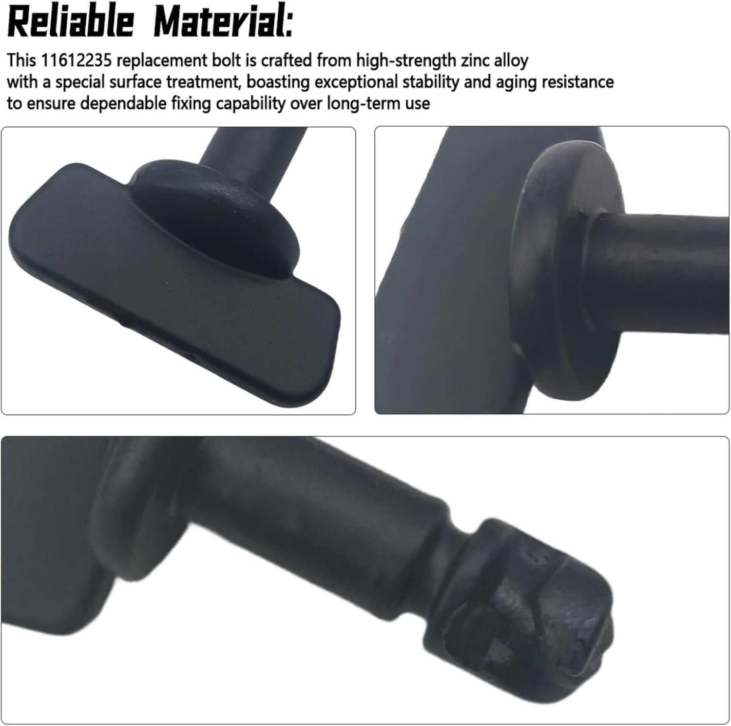 Zinc Alloy Bolts Compatible with Yukon Denali Tahoe Traverse 2015-2024, Hitch Cover Part Replace 11612235 11612237, 2 Pcs