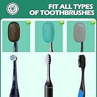 Vista 2 de Lapfoon 6 paquetes de fundas de silicona para cepillos de dientes, tapa para cepillos de dientes eléctricos y manuales