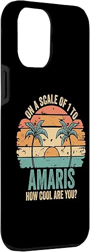 Miniatura 3 de Funda con nombre personalizado para iPhone 14 Pro Max AMARIS para niñas retro