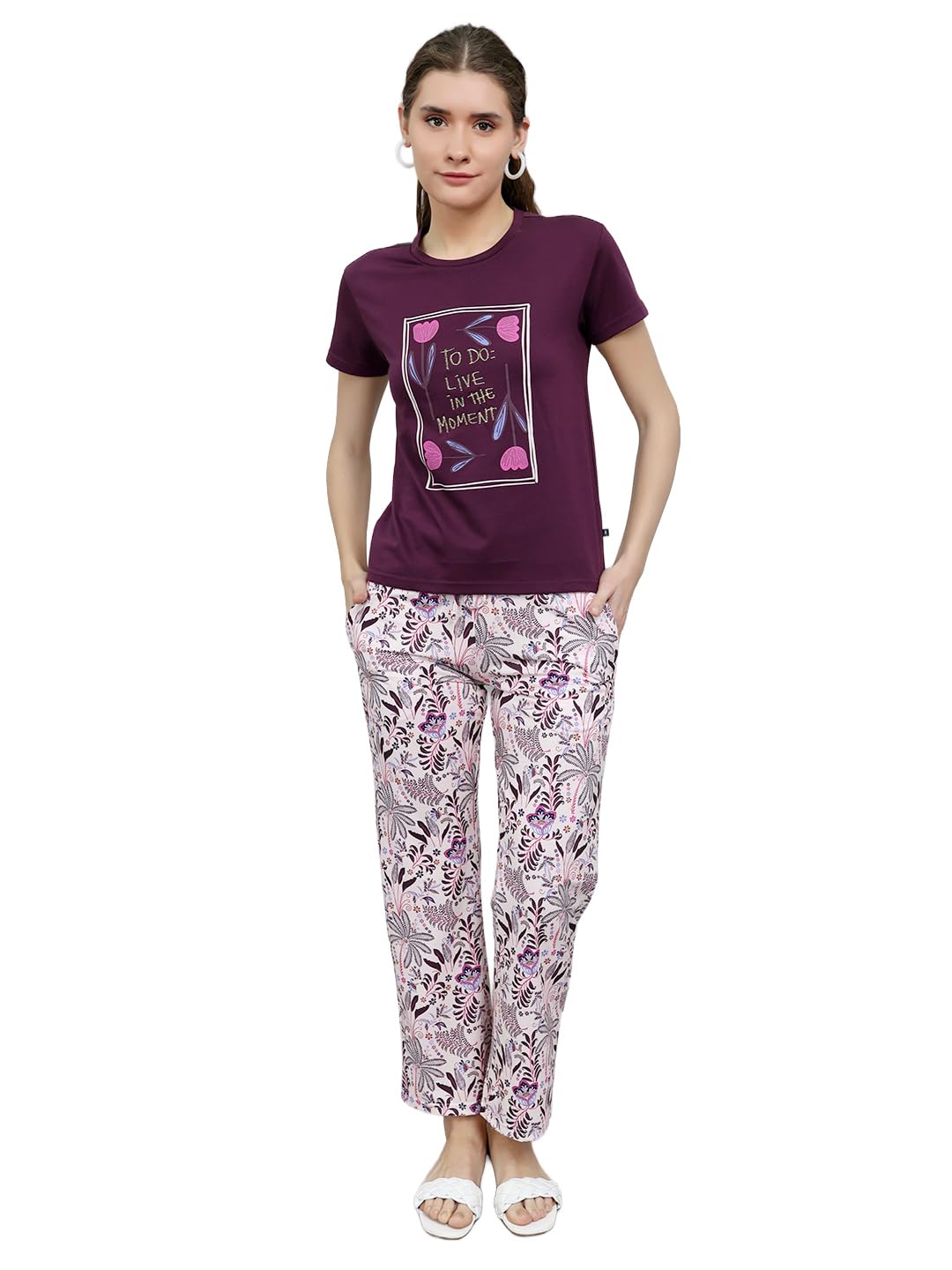 monte carlo Women Regular Fit Printed Lower Set | Top & Bottam | Stylish Fashion Outfit | Pajama Set For Women (Pack Of 1)-picture-19
