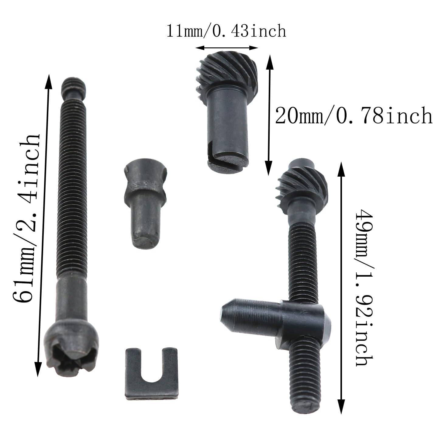 Lovelysp Rasenmäher Kettenspanner – 2er Set, Metall, Für 25-26CC Mäher