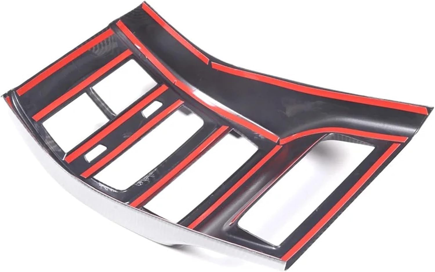 Vehicle Interior Decal ABS Car Rear Air Conditioner Outlet Anti-Kick Panel Cover Trim Interior Accessories for BMW X5 G05 2022-2025(Carbon Fiber,2 Wheel)